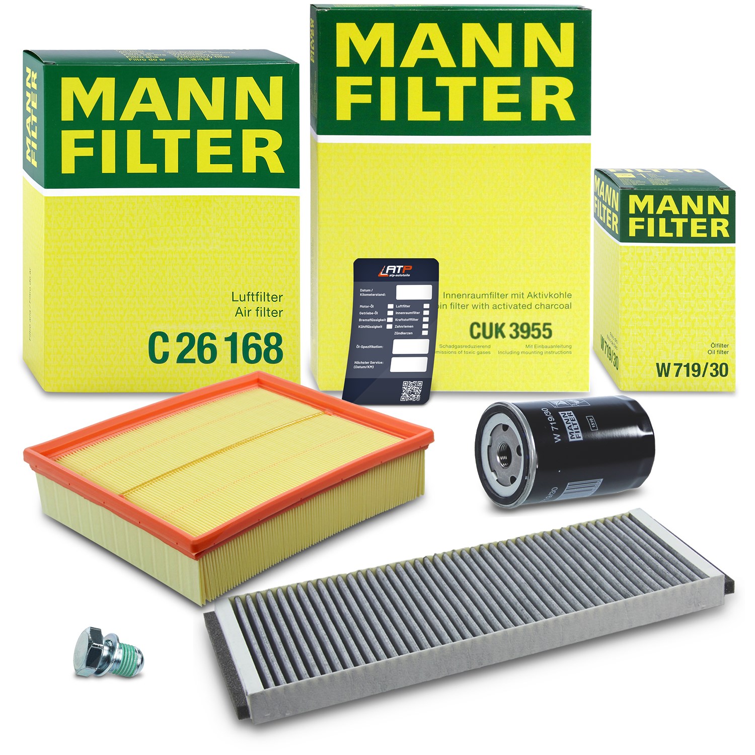 Mann-filter Inspektionspaket Filtersatz SET A [Hersteller-Nr. 10491219] für VW, Audi