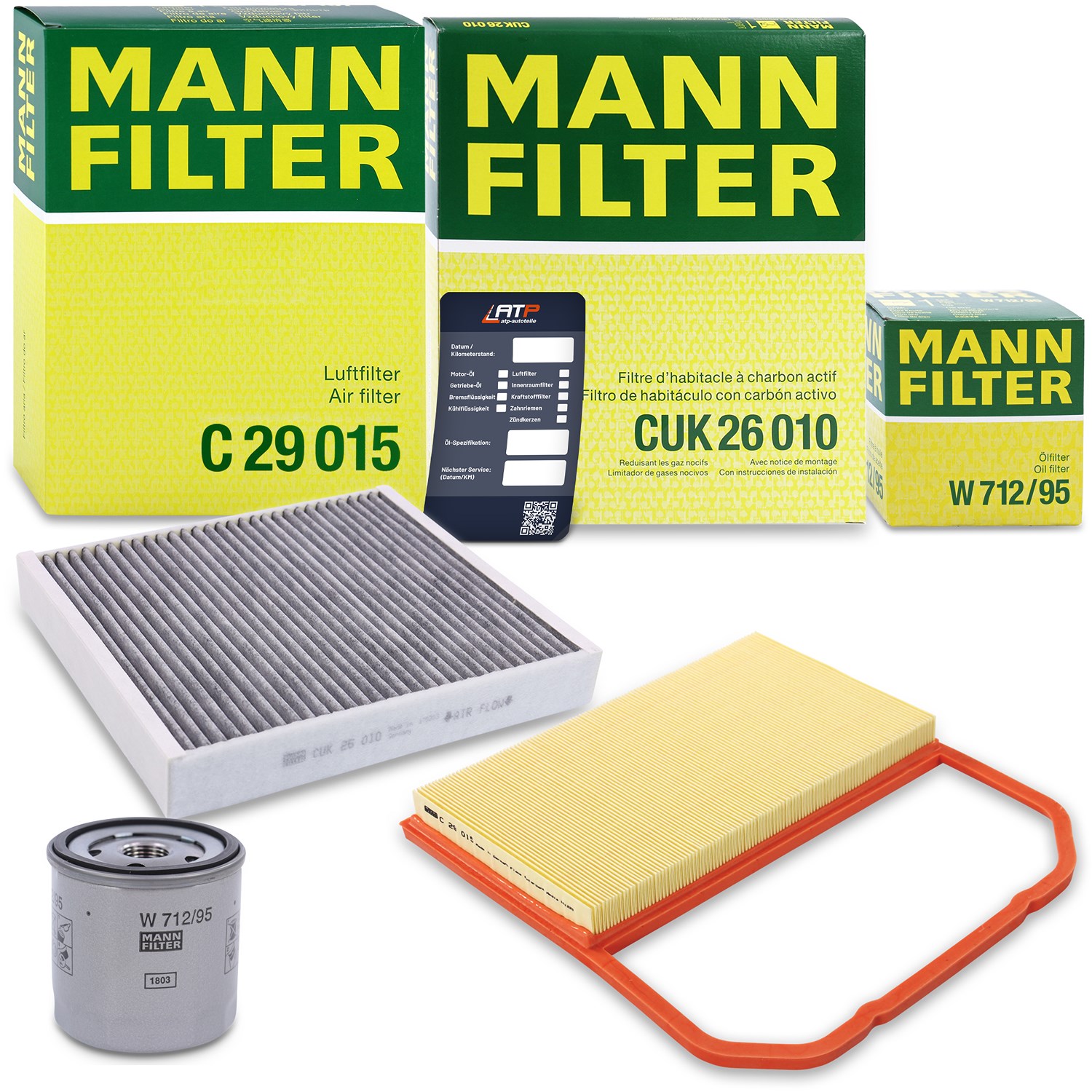 Mann-filter Inspektionspaket Filtersatz SET A [Hersteller-Nr. 10492697] für VW, Skoda, Seat