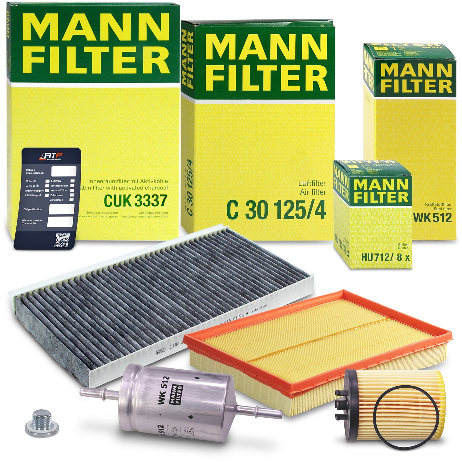 Mann-filter Inspektionspaket Filtersatz SET B [Hersteller-Nr. 10492448] für Opel