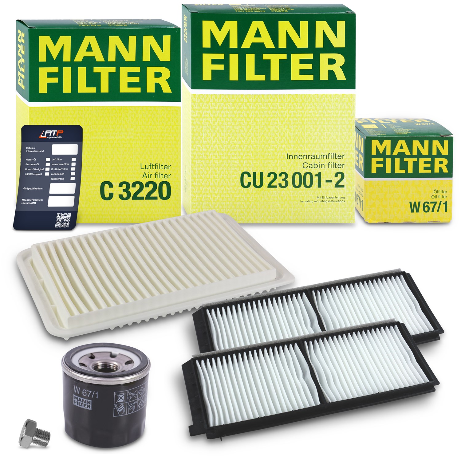 Mann-filter Inspektionspaket Filtersatz SET A [Hersteller-Nr. 10493372] für Mazda