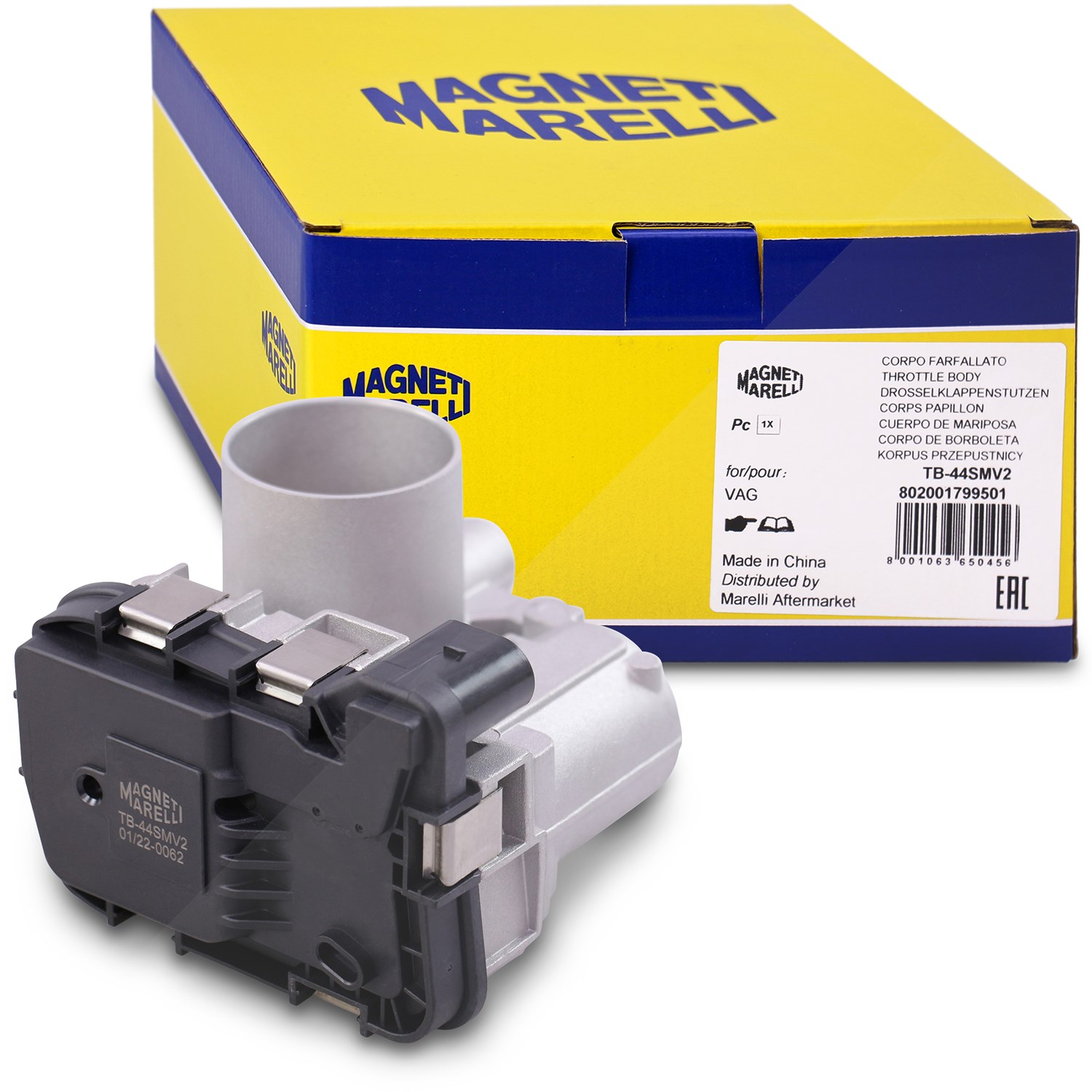 Magneti Marelli Drosselklappenstutzen [Hersteller-Nr. 802001799501] für VW, Seat, Skoda