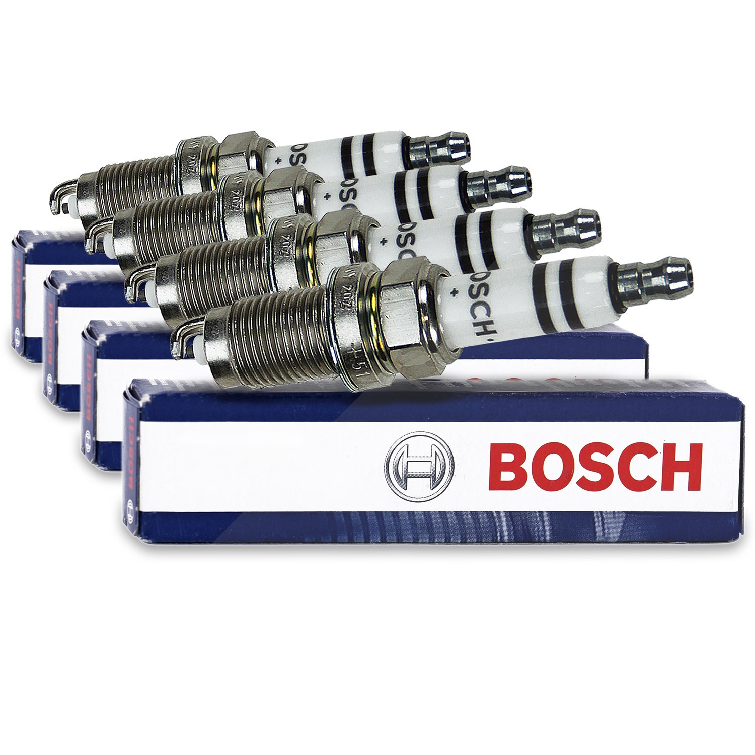 Bosch 4x Zündkerze [Hersteller-Nr. 0242236565] für Skoda, Seat, Jeep, VW