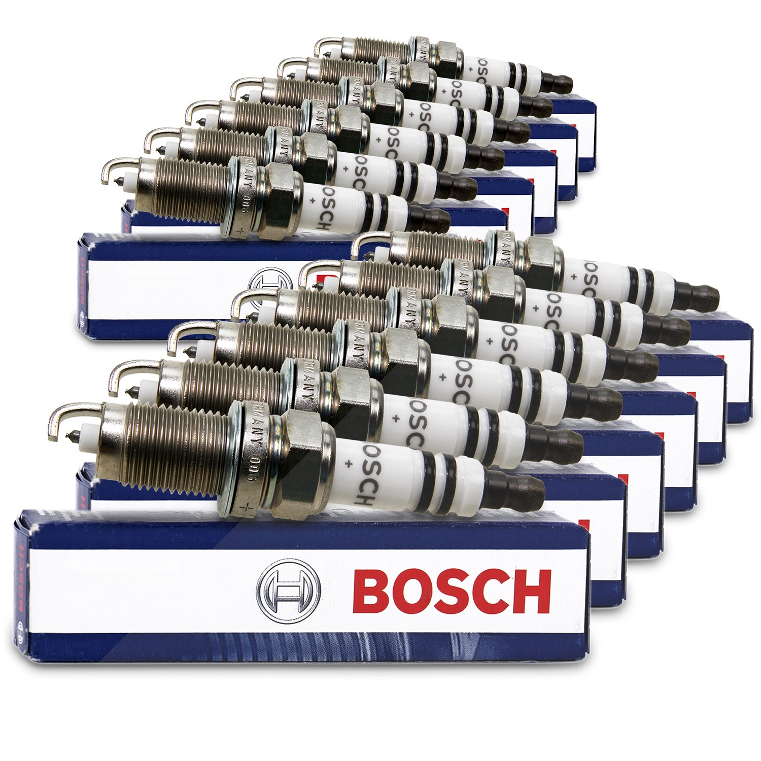 Bosch 12x Zündkerze FR7HPP33+ [Hersteller-Nr. 0242236566] für Audi, VW
