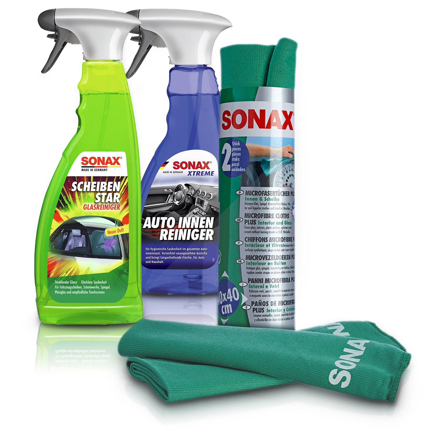 Sonax 1x 500ml InnenReiniger + 2x MicrofaserTücher [Hersteller-Nr. 10811971]