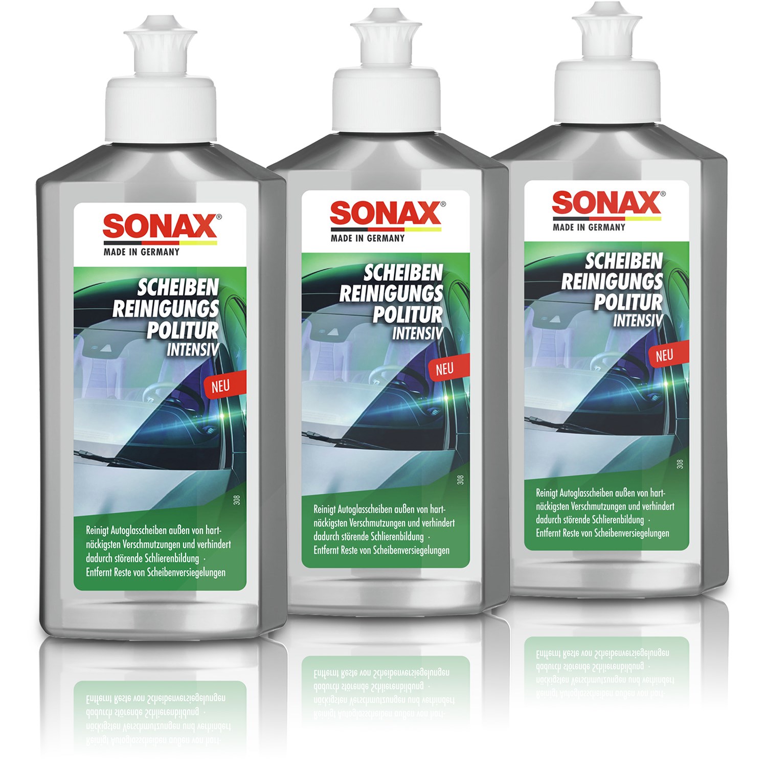 Sonax 3x 250 ml ScheibenReinigungsPolitur intensiv [Hersteller-Nr. 03371000]