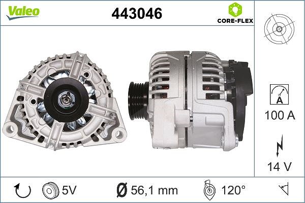 Valeo Generator [Hersteller-Nr. 443046] für Opel, Vauxhall