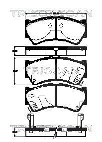 Triscan Bremsbelagsatz, Scheibenbremse [Hersteller-Nr. 811069019] für Suzuki