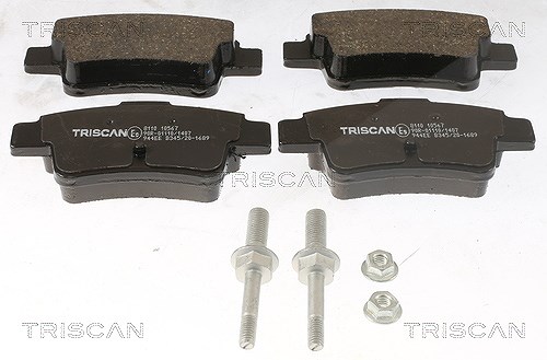 Triscan Bremsbeläge hinten (Satz) [Hersteller-Nr. 811010567] für Opel, Jaguar, Abarth, Fiat, Vauxhall