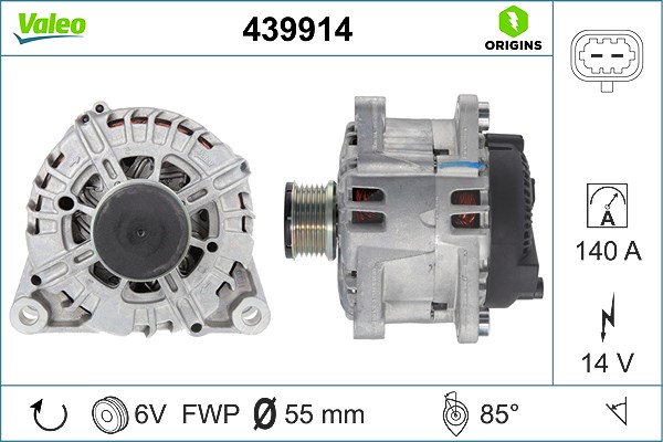 Valeo Generator [Hersteller-Nr. 439914] für Saab, Ford, Land Rover, Opel
