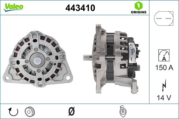 Valeo Generator [Hersteller-Nr. 443410] für Fiat, Iveco