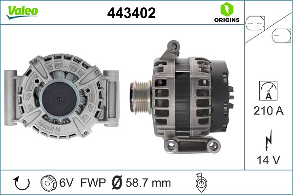 Valeo Generator [Hersteller-Nr. 443402] für Ford