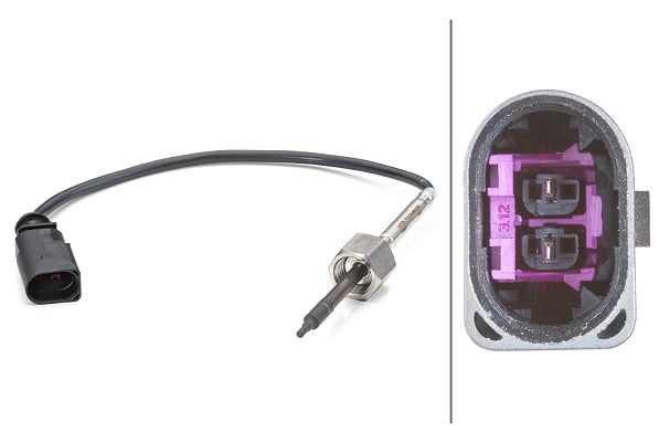 Hella Sensor, Abgastemperatur [Hersteller-Nr. 6PT014494-161] für VW, Audi