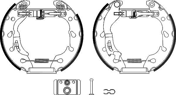 Hella Bremsbackensatz [Hersteller-Nr. 8DB355022-501] für Fiat