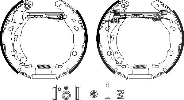 Hella Bremsbackensatz [Hersteller-Nr. 8DB355022-521] für Renault, Dacia