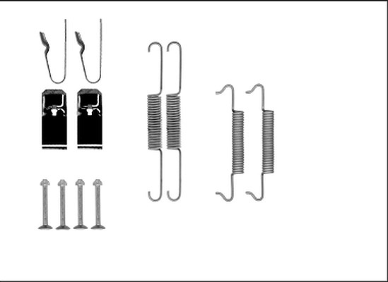 Hella Zubehörsatz, Feststellbremsbacken [Hersteller-Nr. 8DZ355206-131] für Jeep