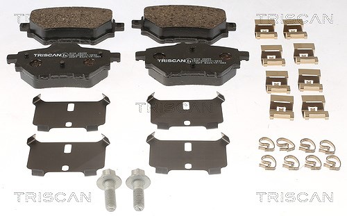 Triscan Bremsbelagsatz, Scheibenbremse [Hersteller-Nr. 811028055] für Opel, Peugeot, Vauxhall, Toyota, Citroën
