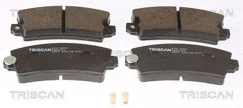 Triscan Bremsbelagsatz, Scheibenbremse [Hersteller-Nr. 811010330] für Peugeot, Lancia, Alpine, Citroën, Abarth, Alfa Romeo, Fiat, Dacia, Renault