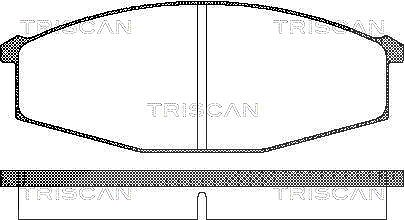 Triscan Bremsbelagsatz, Scheibenbremse [Hersteller-Nr. 811014127] für Nissan