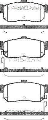 Triscan Bremsbelagsatz, Scheibenbremse [Hersteller-Nr. 811014027] für Nissan, Infiniti