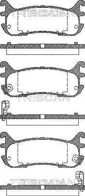 Triscan Bremsbelagsatz, Scheibenbremse [Hersteller-Nr. 811050185] für Mazda