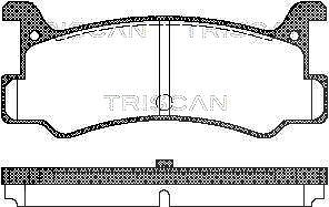 Triscan Bremsbelagsatz, Scheibenbremse [Hersteller-Nr. 811050880] für Daihatsu, Mazda