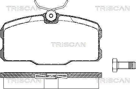 Triscan Bremsbelagsatz, Scheibenbremse [Hersteller-Nr. 811023035] für Mercedes-Benz