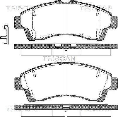 Triscan Bremsbelagsatz, Scheibenbremse [Hersteller-Nr. 811050015] für Mazda