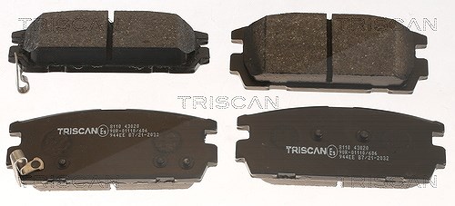 Triscan Bremsbeläge hinten (Satz) [Hersteller-Nr. 811043020] für Hyundai