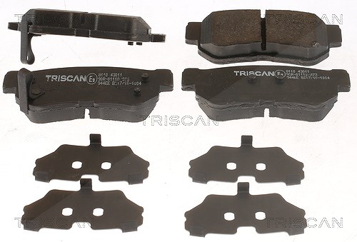 Triscan Bremsbelagsatz, Scheibenbremse [Hersteller-Nr. 811043011] für Hyundai, Kia
