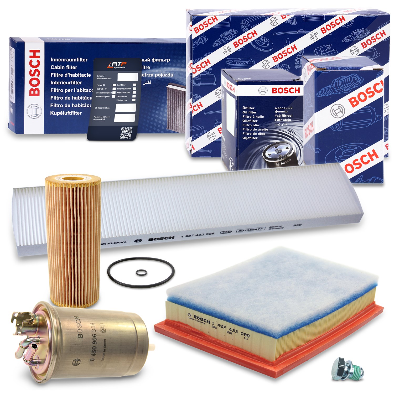 Bosch Inspektionspaket Filtersatz SET B [Hersteller-Nr. 10490942] für Ford, VW, Seat