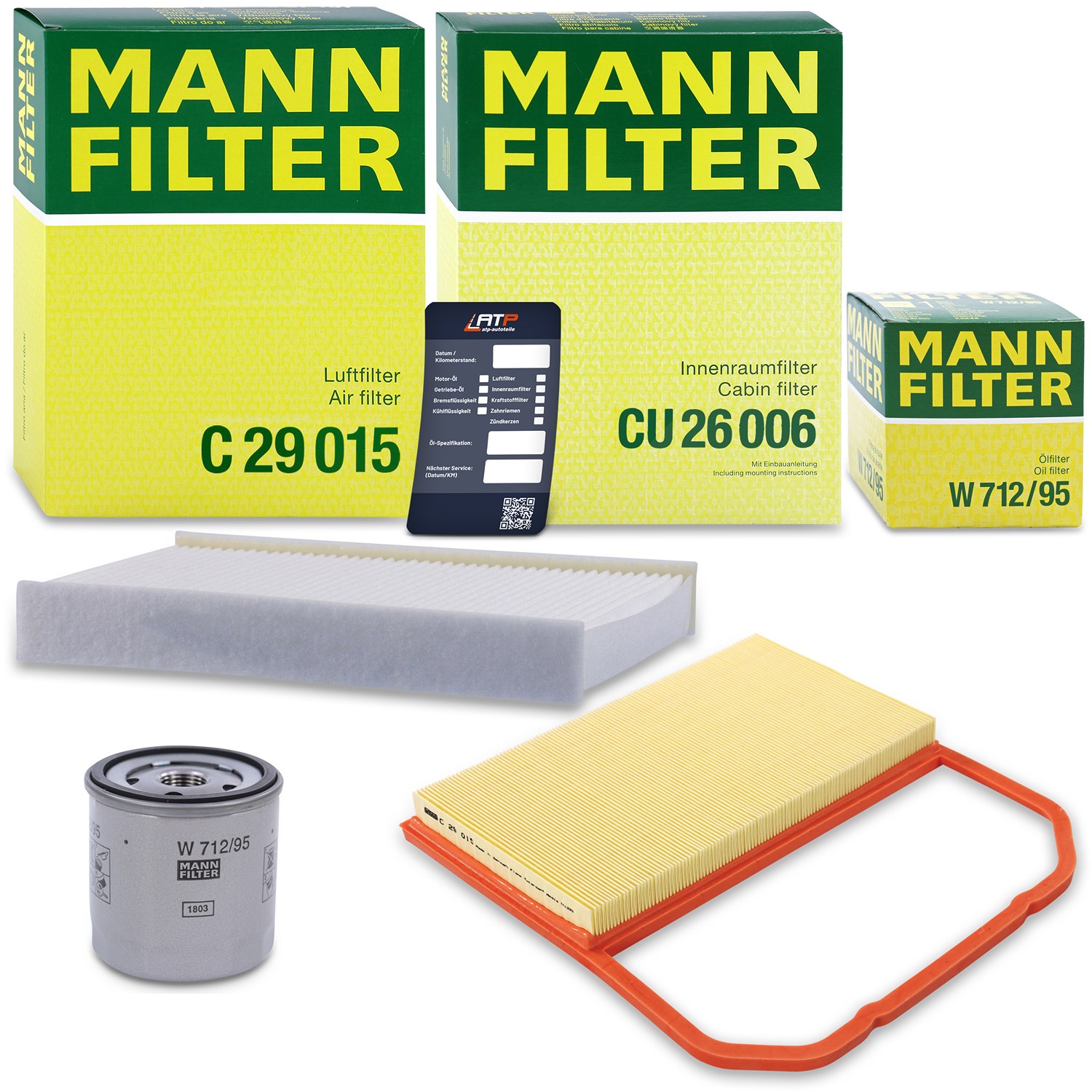 Mann-filter Inspektionspaket Filtersatz SET A [Hersteller-Nr. 10492699] für VW, Skoda, Seat