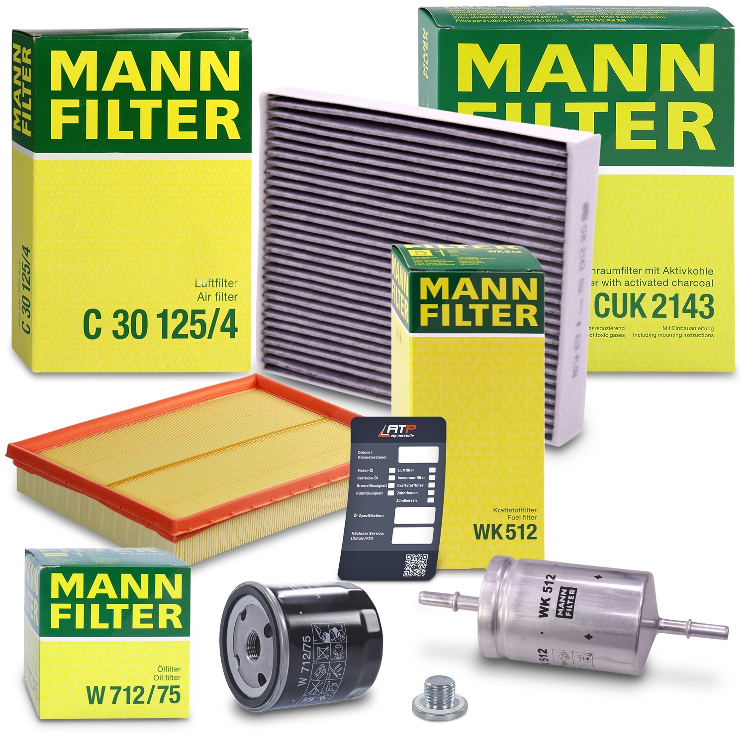 Mann-filter Inspektionspaket Filtersatz SET B [Hersteller-Nr. 10492500] für Opel