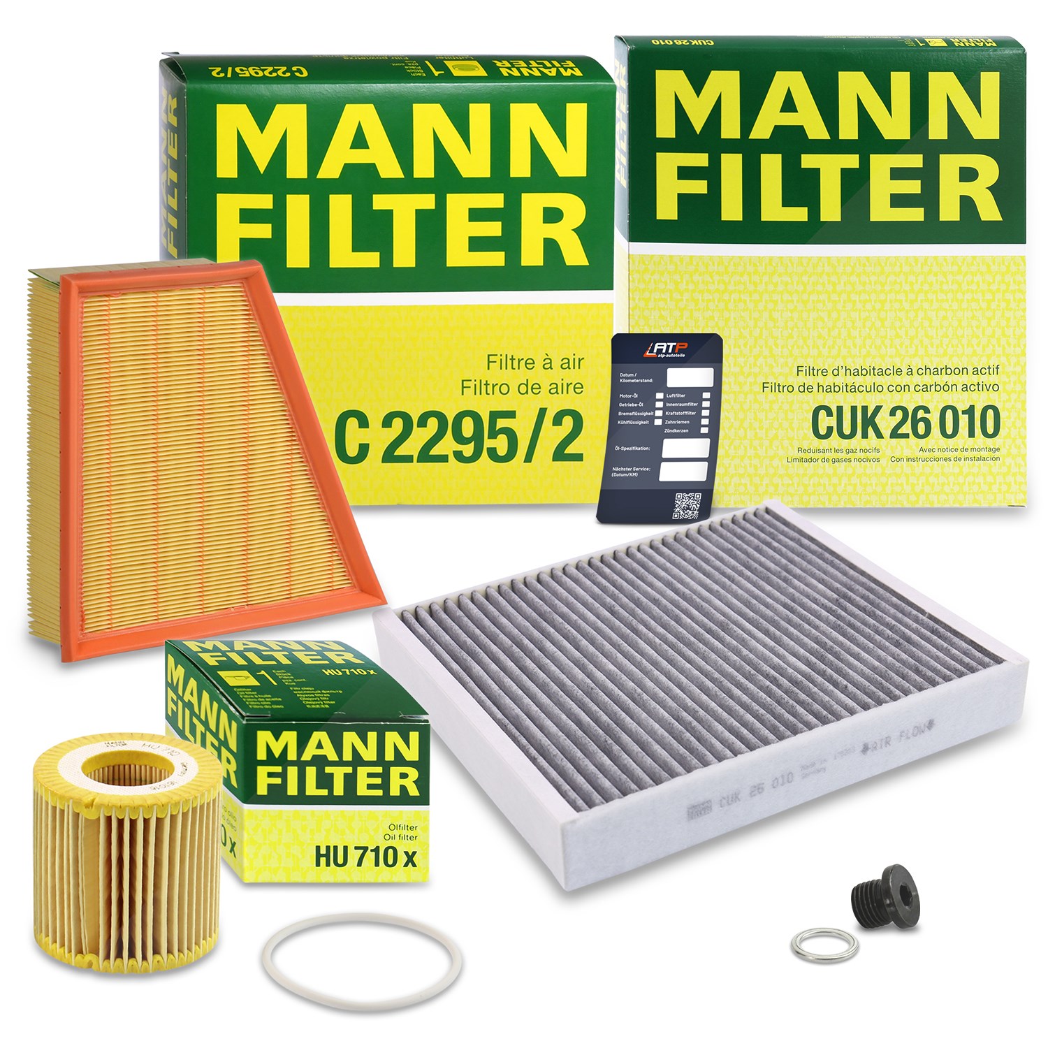 Mann-filter Inspektionspaket Filtersatz SET A [Hersteller-Nr. 10492537] für Seat, VW, Skoda