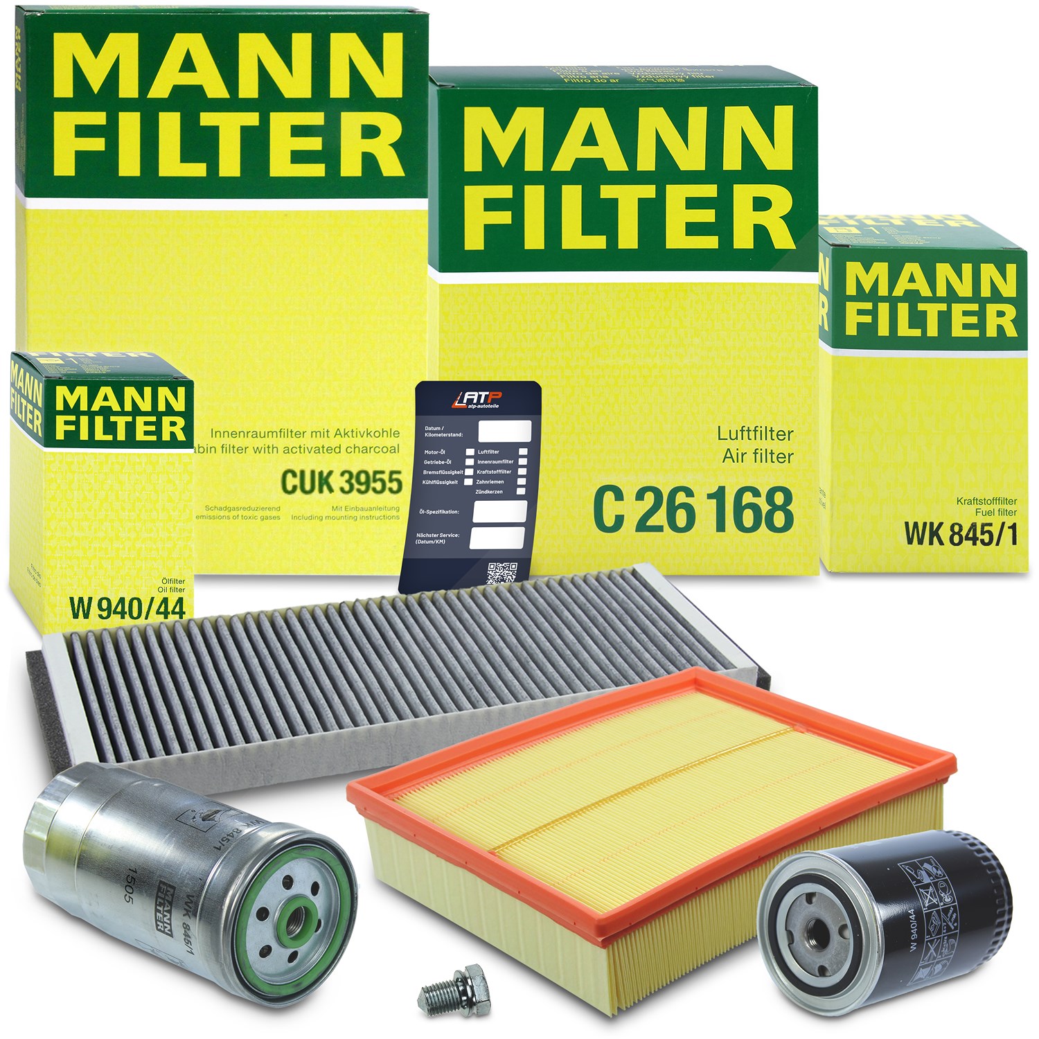 Mann-filter Inspektionspaket Filtersatz SET B [Hersteller-Nr. 10491218] für VW, Audi