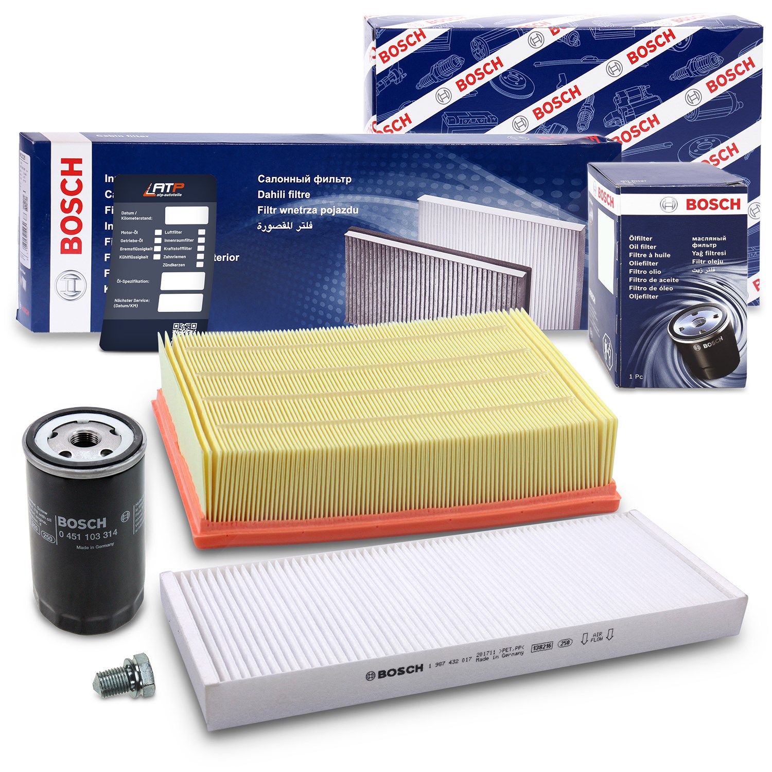 Bosch Inspektionspaket Filtersatz SET A [Hersteller-Nr. 10493464] für VW, Audi
