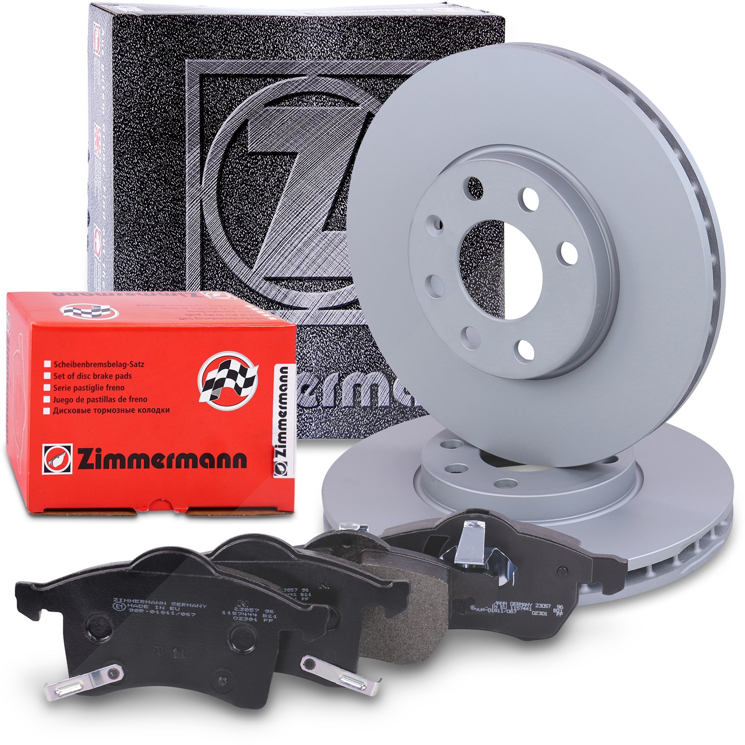 Zimmermann Bremsscheiben + Bremsbeläge Vorderachse [Hersteller-Nr. 10697700] für Opel