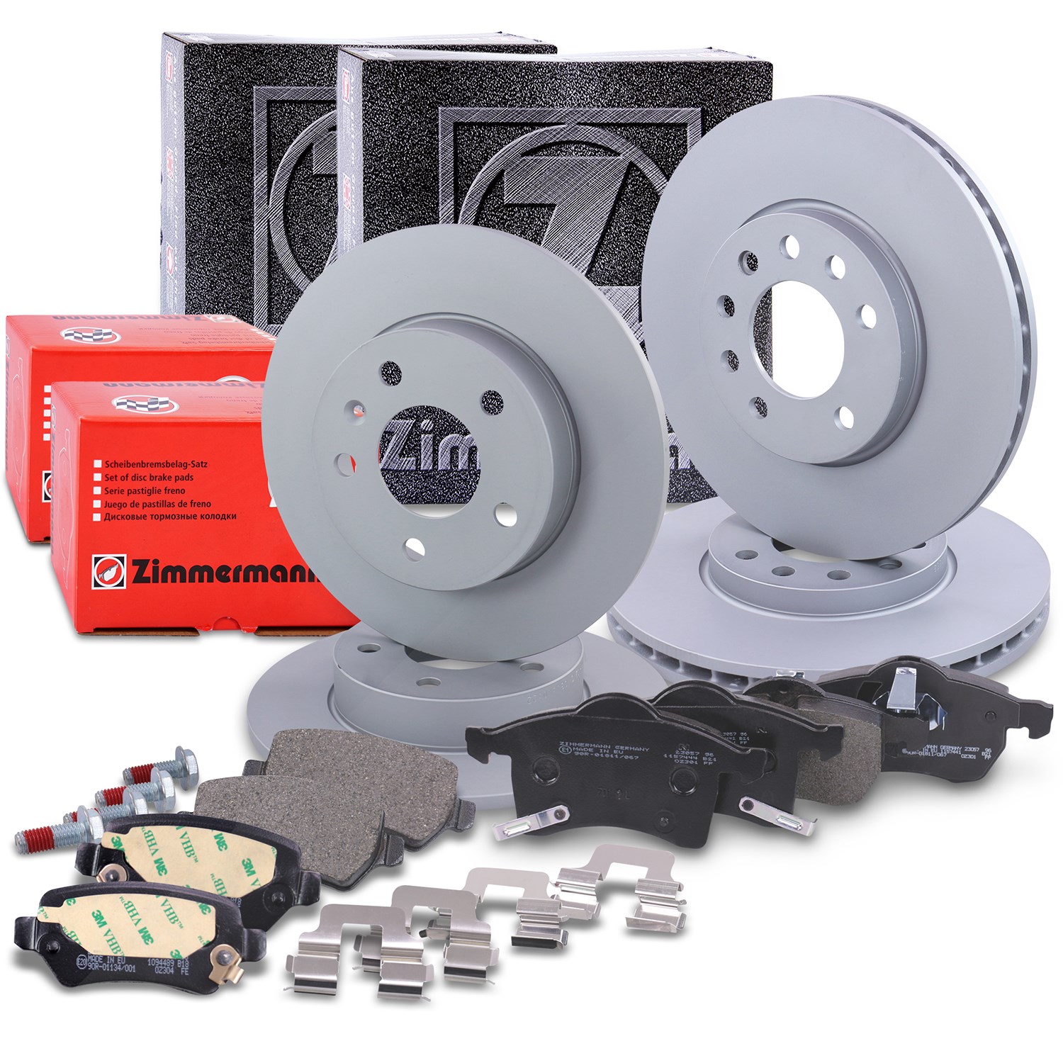 Zimmermann Bremsscheiben+Beläge Vorne+Hinten [Hersteller-Nr. 10702238] für Opel