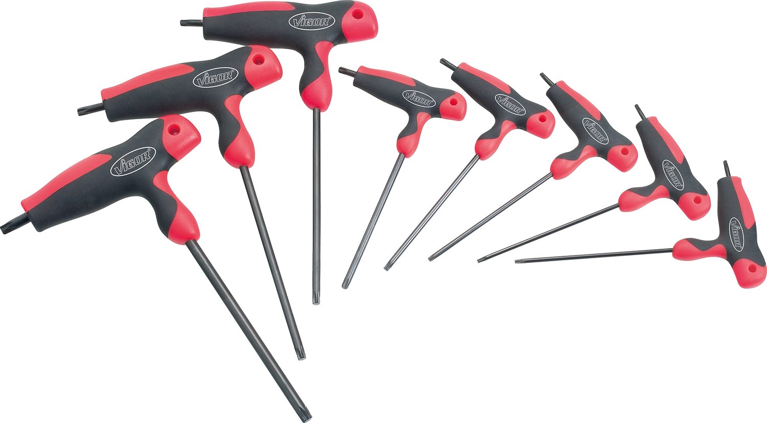 Vigor TORX® T-Griff Schraubendreher Satz 8-tlg. [Hersteller-Nr. V1410]