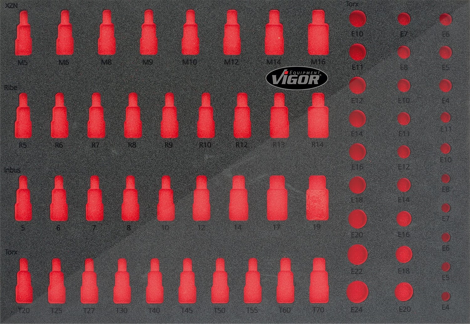 Vigor 2-Komponenten Weichschaum-Einlage - leer - für V2837 [Hersteller-Nr. V2838]