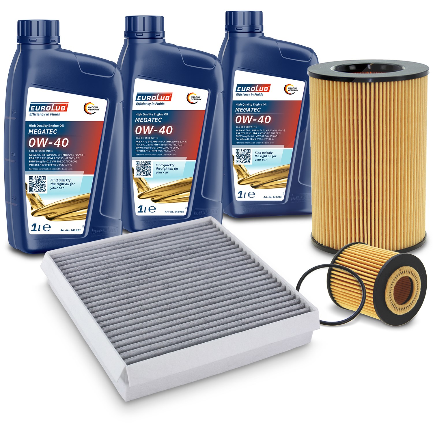 Bestprice Inspektionspaket SET A + 3L 0W-40 Motoröl [Hersteller-Nr. 10493612] für Smart