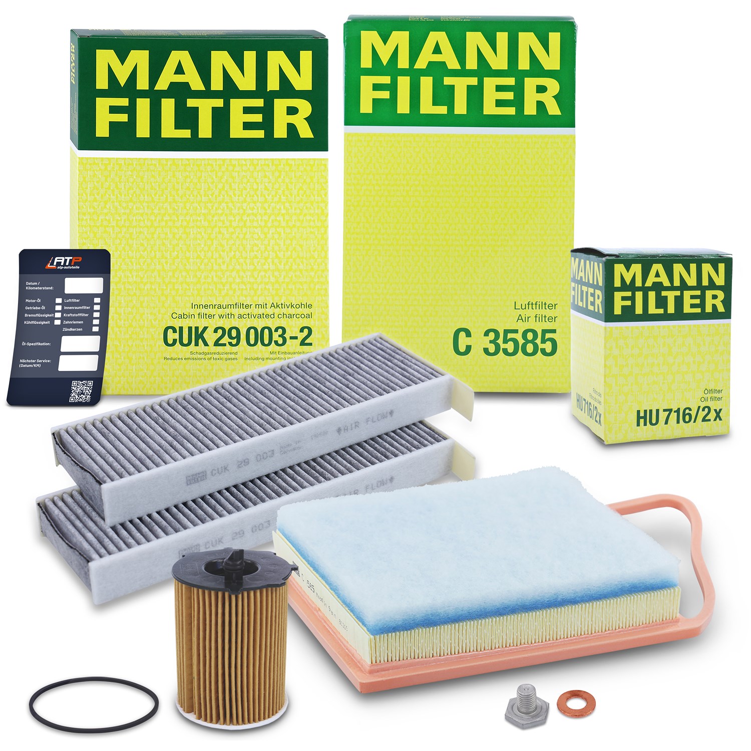Mann-filter Inspektionspaket Filtersatz SET A [Hersteller-Nr. 10492772] für Citroën, Peugeot