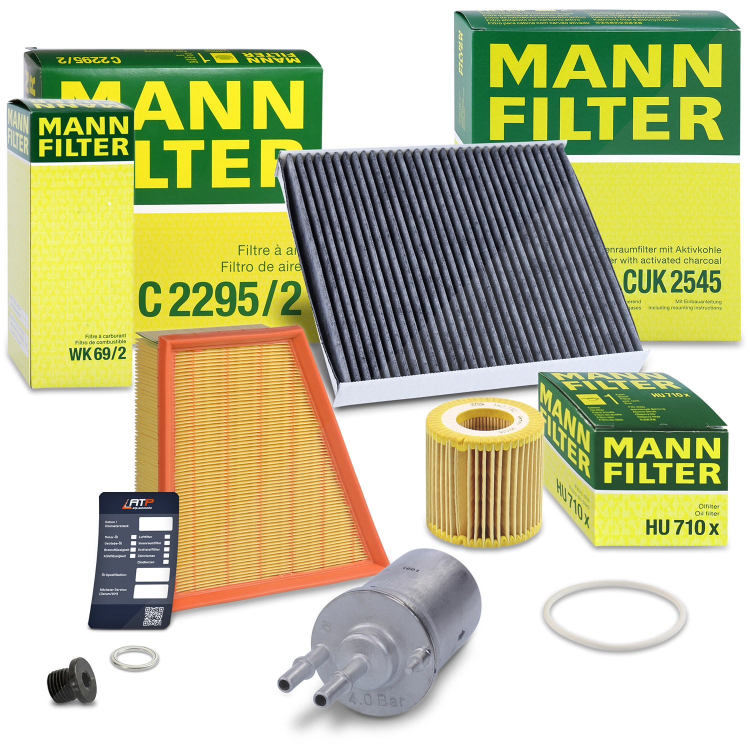Mann-filter Inspektionspaket Filtersatz SET B [Hersteller-Nr. 10492539] für Seat, VW, Skoda
