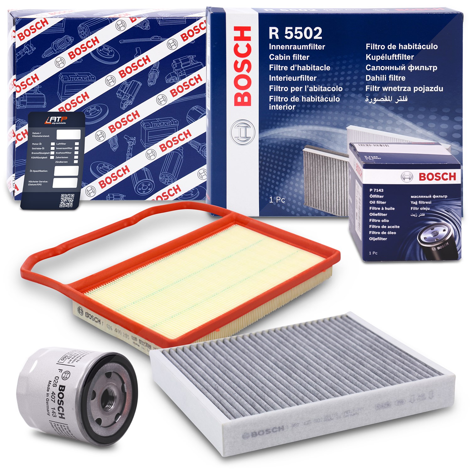 Bosch Inspektionspaket Filtersatz SET A [Hersteller-Nr. 10493515] für Seat, VW