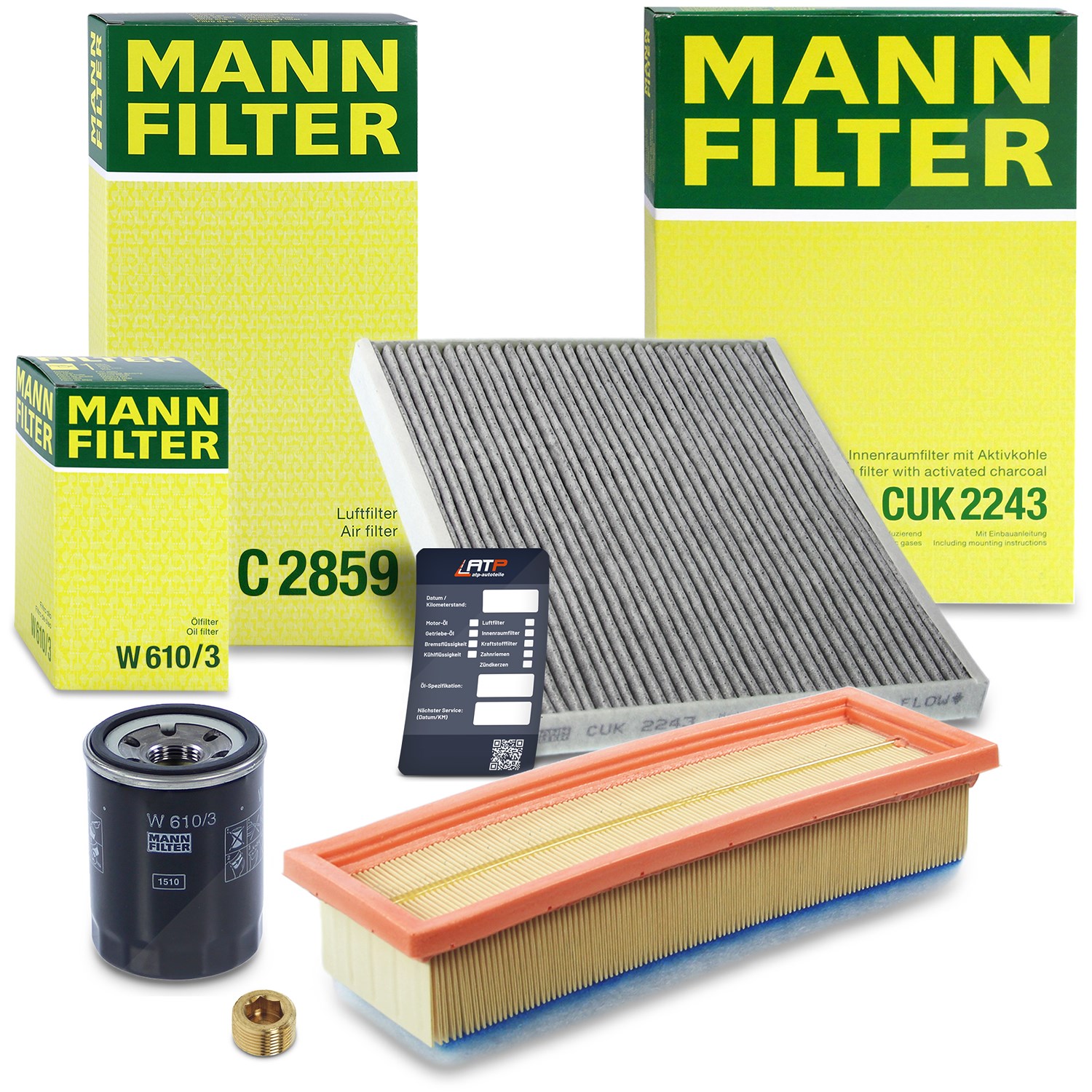 Mann-filter Inspektionspaket Filtersatz SET A [Hersteller-Nr. 10491185] für Fiat