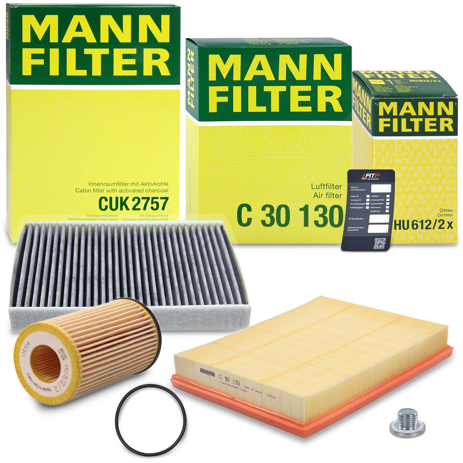 Mann-filter Inspektionspaket Filtersatz SET A [Hersteller-Nr. 10492558] für Opel