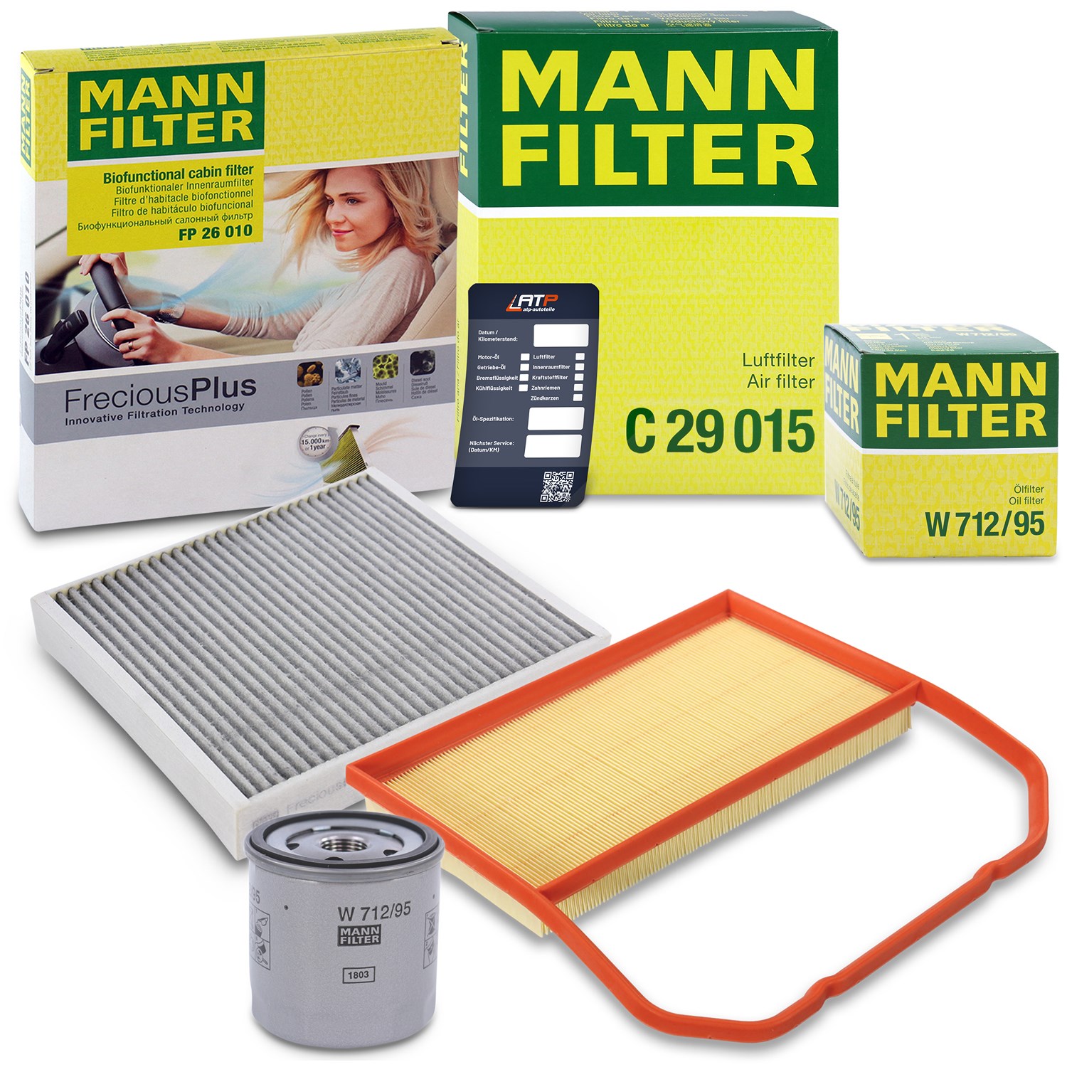 Mann-filter Inspektionspaket Filtersatz SET A [Hersteller-Nr. 10493090] für Skoda, Seat, VW