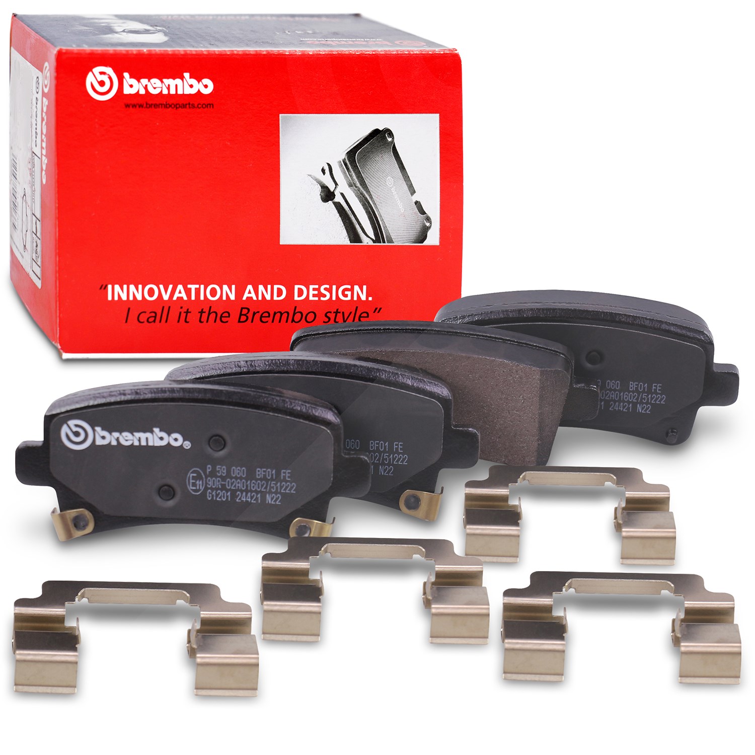 Brembo Bremsbelagsatz hinten [Hersteller-Nr. P59060] für Saab, Vauxhall, Opel, Chevrolet