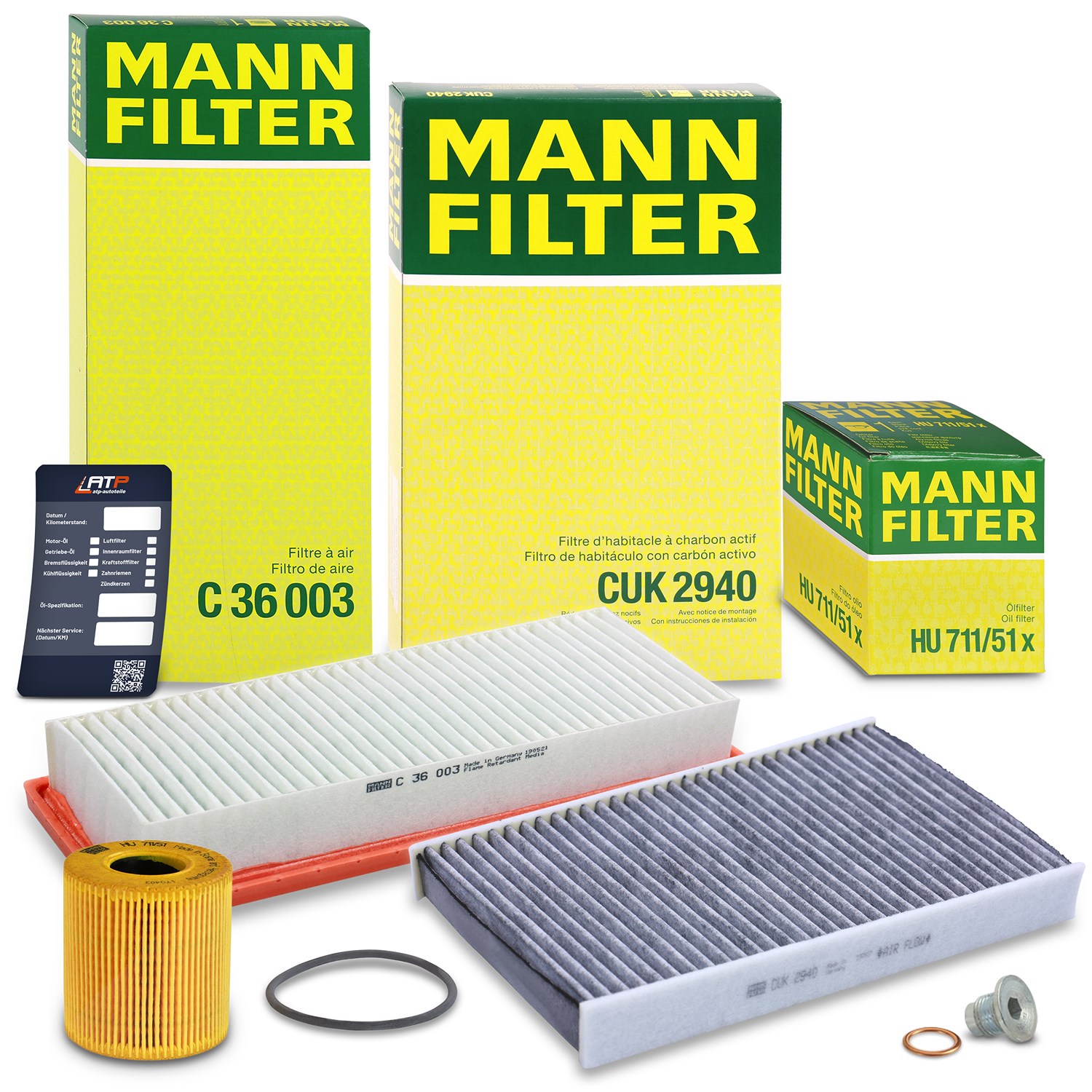 Mann-filter Inspektionspaket Filtersatz SET A [Hersteller-Nr. 10492715] für Citroën, Peugeot