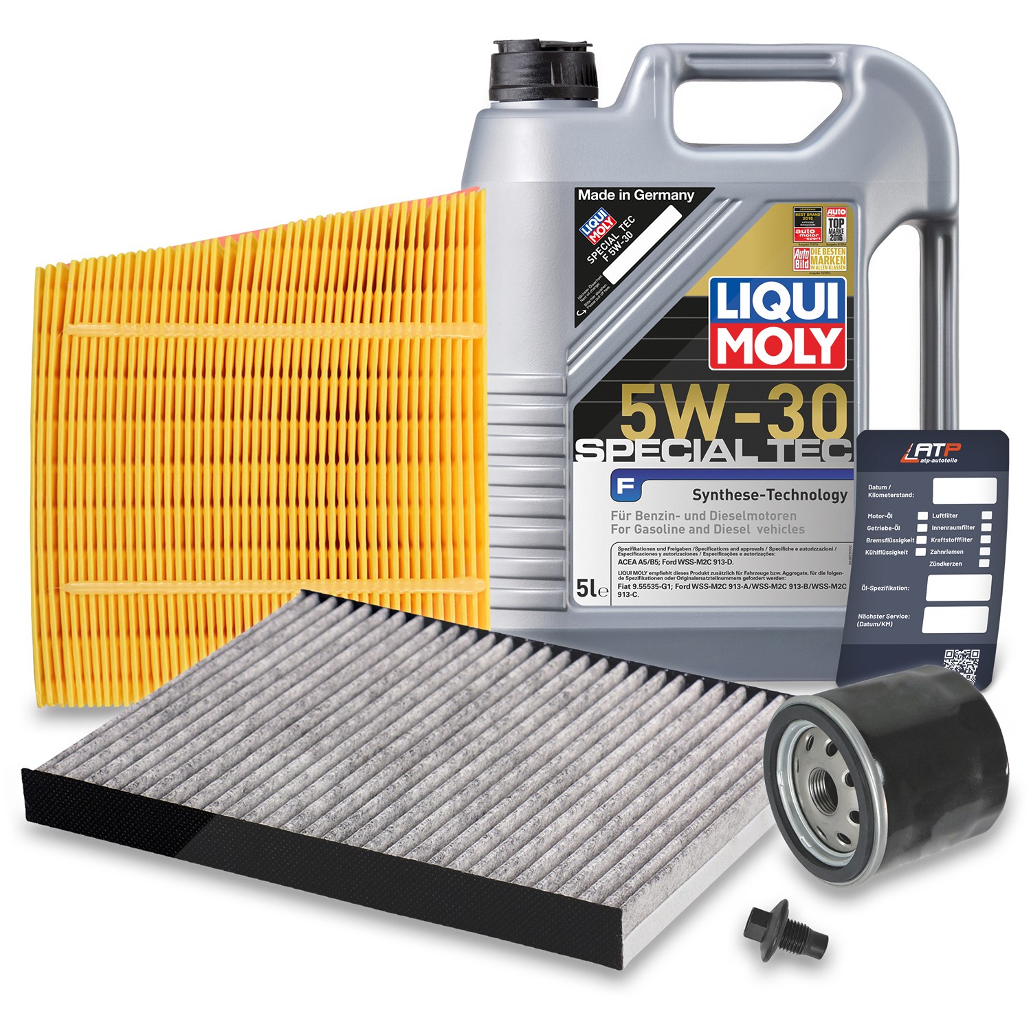 Liqui Moly Inspektionspaket A + 5l 5W-30 Motoröl [Hersteller-Nr. 40513961] für Ford