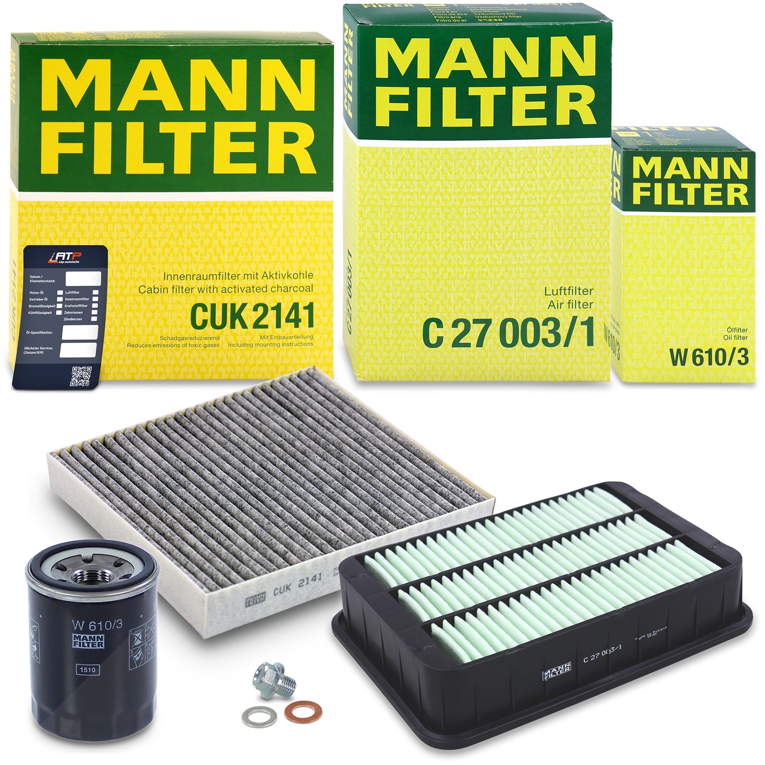 Mann-filter Inspektionspaket Filtersatz SET A [Hersteller-Nr. 10492709] für Citroën, Mitsubishi, Peugeot